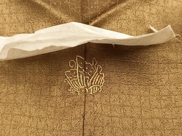 平和屋着物●染色作家　斉藤三才　訪問着　草花文　暈し染め　金彩　正絹　逸品　AABK2225ph