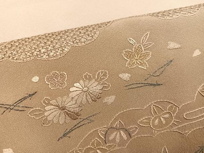 平和屋着物●訪問着 中国三大刺繍 汕頭刺繍 スワトウ刺繍 蘇州刺繍 総刺繍 雲重ね草花文 暈し染め 銀糸 正絹 逸品 未使用 AABK2226ph