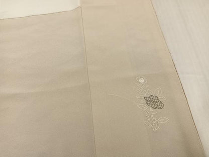 平和屋着物●訪問着 中国三大刺繍 汕頭刺繍 スワトウ刺繍 蘇州刺繍 総刺繍 雲重ね草花文 暈し染め 銀糸 正絹 逸品 未使用 AABK2226ph