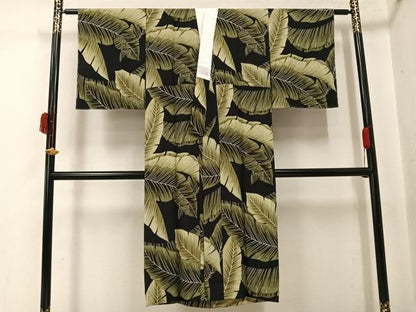 平和屋着物●長襦袢　無双仕立て　葉尽くし　上代30万円　反端付き　正絹　逸品　AABK2227ph