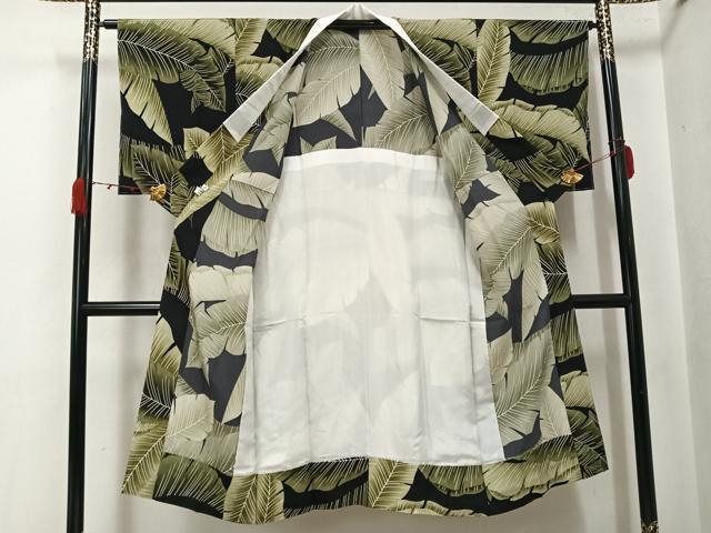 平和屋着物●長襦袢　無双仕立て　葉尽くし　上代30万円　反端付き　正絹　逸品　AABK2227ph