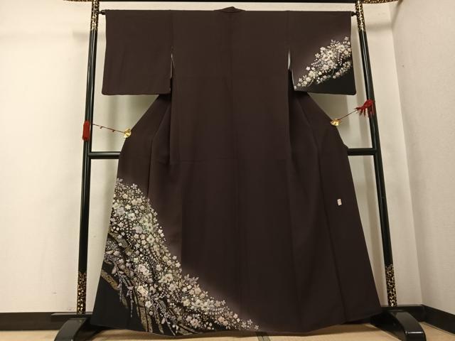 平和屋着物●越後十日町の一流染匠　桐屋・翠山工房　訪問着　絞り　辻が花　暈し染め　金彩　やまと誂製　正絹　逸品　AABK2230ph