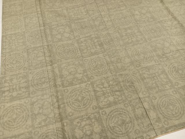 平和屋着物●本場結城紬　重要無形文化財　100亀甲　遠州七宝文　ロング丈　正絹　逸品　未使用　AABK2231ph