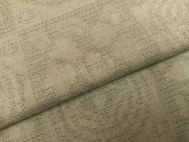 平和屋着物●本場結城紬　重要無形文化財　100亀甲　遠州七宝文　ロング丈　正絹　逸品　未使用　AABK2231ph