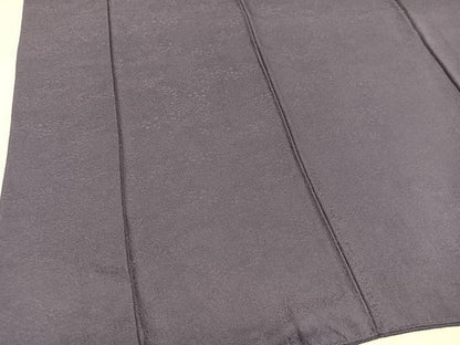 平和屋着物●上質な色無地　花地紋　紫鼠色　正絹　逸品　AABK2235ph