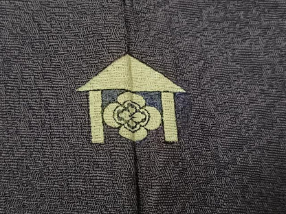 平和屋着物●上質な色無地　花地紋　紫鼠色　正絹　逸品　AABK2235ph