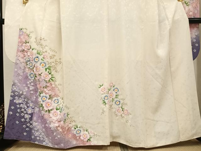 平和屋着物●豪華振袖　草花文　暈し染め　正絹　逸品　AABK2236ph