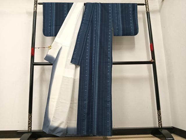 平和屋着物●西陣　紬　花織　雪洲　証紙付き　正絹　逸品　AABK2242ph