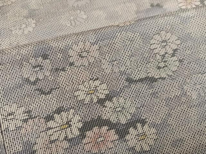 平和屋着物●本場大島紬　白大島　総絣　花尽くし　正絹　逸品　AABK2249ph