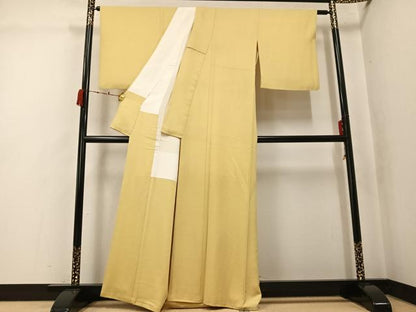 平和屋着物●本草木染作家　瑞鳳　色無地　紋意匠　蒸栗色　正絹　逸品　AABK2250ph