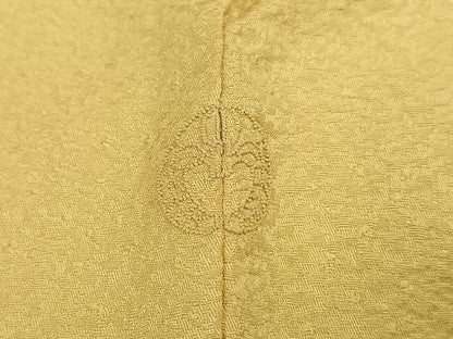平和屋着物●本草木染作家　瑞鳳　色無地　紋意匠　蒸栗色　正絹　逸品　AABK2250ph