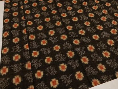 平和屋着物●銀座　志ま亀　赤倉紬　抽象文様　証紙・たとう紙付き　正絹　逸品　AABK2251ph