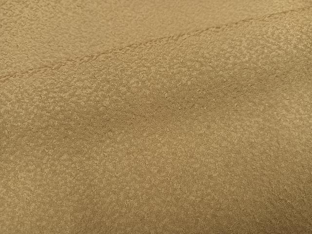 平和屋着物●上質な色無地　霞地紋　榛色　三越扱い　正絹　逸品　AABK2257ph