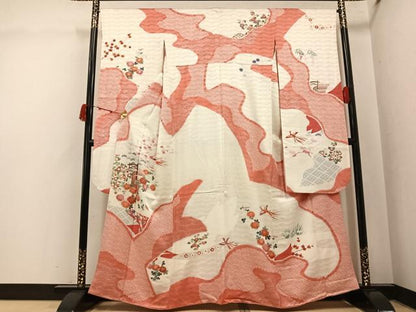 平和屋着物●豪華振袖　絞り　鳳凰花文　金銀彩　三越扱い　正絹　逸品　AABK2258ph