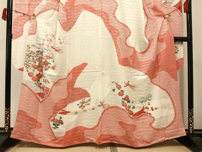平和屋着物●豪華振袖　絞り　鳳凰花文　金銀彩　三越扱い　正絹　逸品　AABK2258ph
