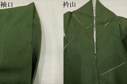 平和屋着物●訪問着　鳥　笹　正絹　逸品　AABK2259ph