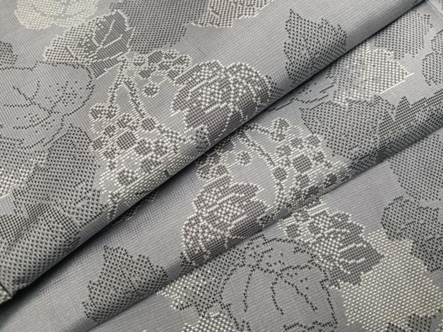 平和屋着物●本場大島紬　9マルキ　葡萄蔦の葉文　正絹　逸品　AABK2262ph