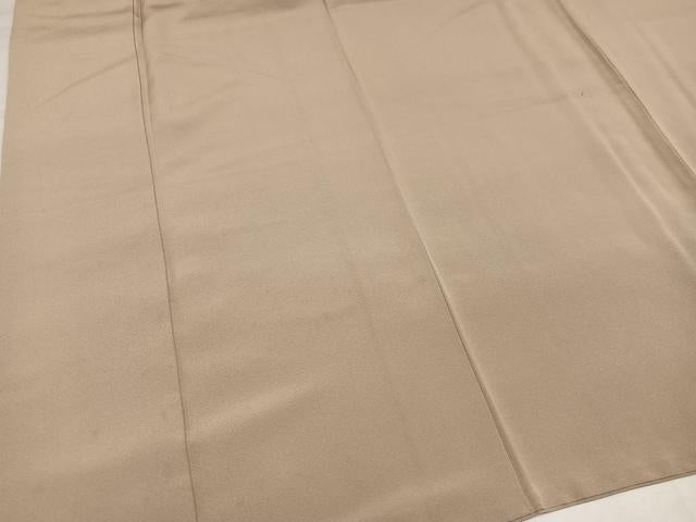 平和屋着物●上質な色無地　作家物　草木四度染　枯色　正絹　逸品　AABK2264ph