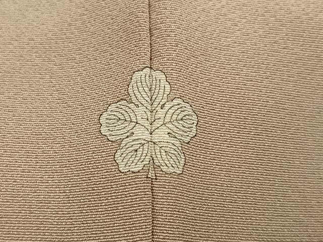 平和屋着物●上質な色無地　作家物　草木四度染　枯色　正絹　逸品　AABK2264ph
