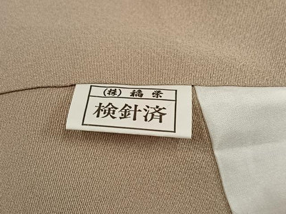 平和屋着物●上質な色無地　作家物　草木四度染　枯色　正絹　逸品　AABK2264ph