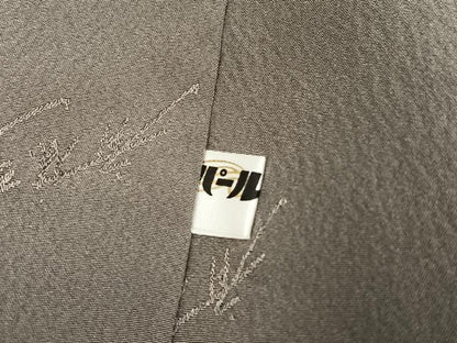平和屋着物●染色作家　斉藤三才　小紋　麻の葉文様　正絹　逸品　AABK2267ph
