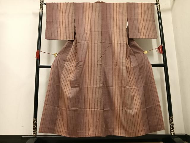 平和屋着物●上質な紬　間道　正絹　逸品　AABK2270ph