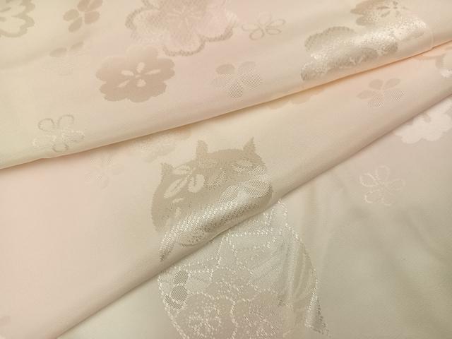 平和屋着物●振袖用長襦袢　無双仕立て　糸巻花地紋　暈し染め　正絹　逸品　AABK2276ph