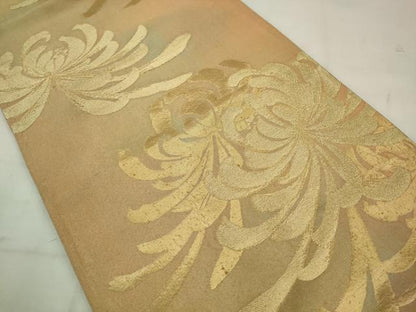 平和屋着物◎六通柄袋帯　乱菊　金糸　正絹　逸品　AABK2310pf