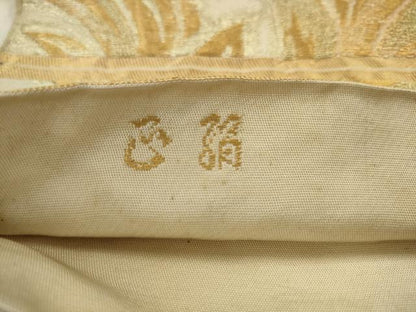 平和屋着物◎六通柄　本袋帯　唐草文　金銀糸　正絹　逸品　AABK2329pf