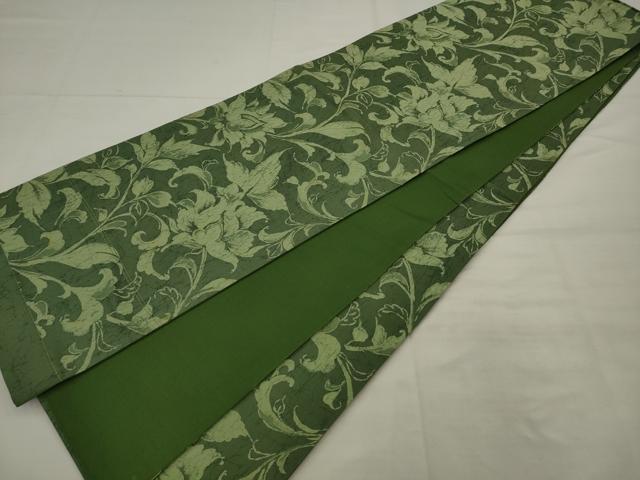 平和屋着物◎全通柄袋帯　更紗花文　正絹　逸品　AABK2338pf