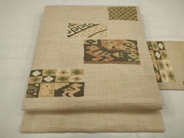 平和屋着物◎九寸名古屋帯　有栖川文様　正絹　逸品　AABK2350pf