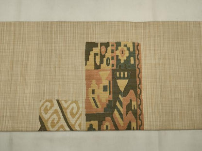 平和屋着物◎九寸名古屋帯　有栖川文様　正絹　逸品　AABK2350pf
