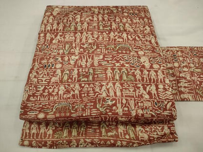 平和屋着物◎全通柄九寸名古屋帯　古代壁画文様　金彩　正絹　逸品　AABK2351pf