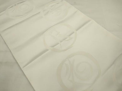 平和屋着物◎八寸名古屋帯　雪月花　白色　AABK2362pf