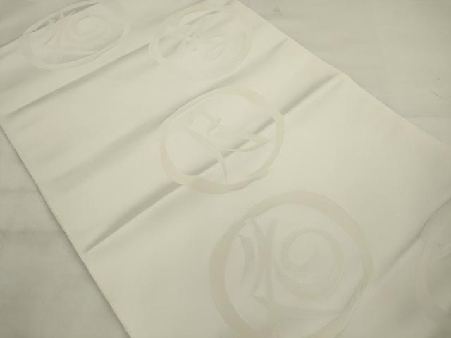 平和屋着物◎八寸名古屋帯　雪月花　白色　AABK2362pf
