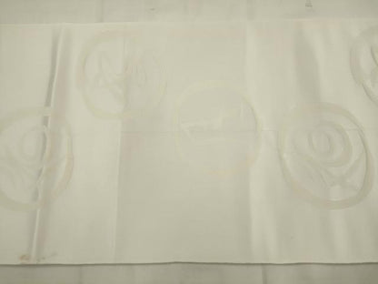 平和屋着物◎八寸名古屋帯　雪月花　白色　AABK2362pf