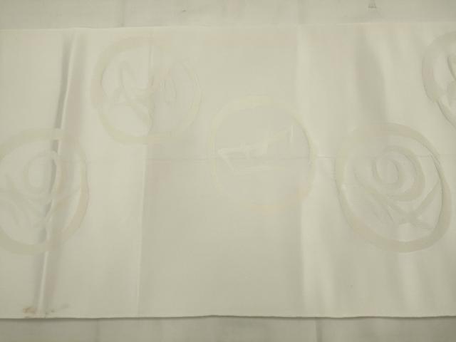 平和屋着物◎八寸名古屋帯　雪月花　白色　AABK2362pf