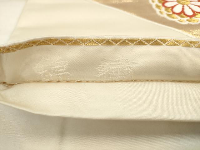 平和屋着物◎六通柄袋帯　唐織　錦繍　吉祥花文　金糸　正絹　逸品　AABK2413pf