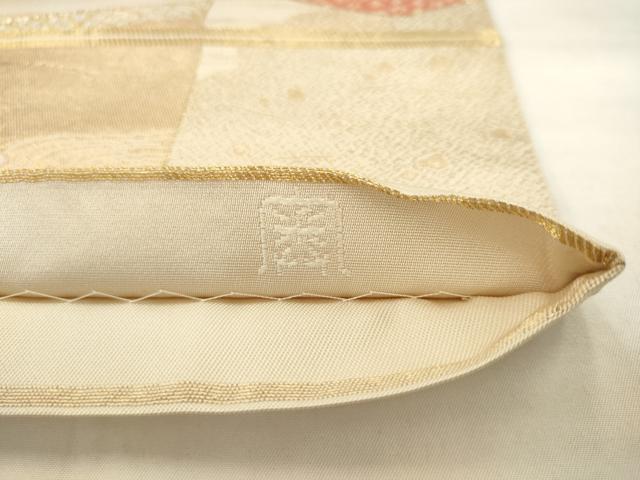 平和屋着物◎六通柄袋帯　唐織　琳派屏風絵文　金銀糸　正絹　逸品　AABK2415pf