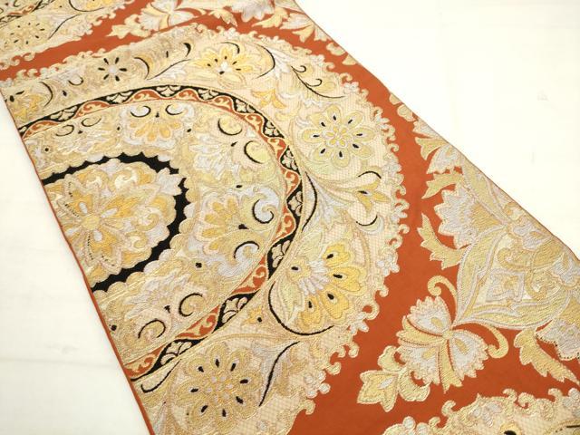 平和屋着物◎太鼓柄　本袋帯　飾花文　金銀糸　正絹　逸品　AABK2423pf