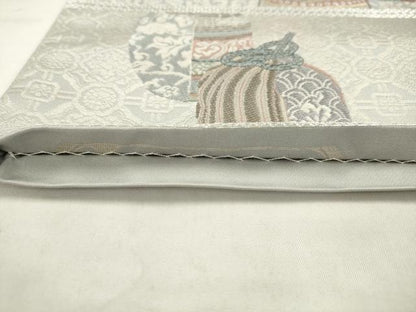 平和屋着物◎六通柄袋帯　唐織　仕覆文　正絹　逸品　AABK2443pf