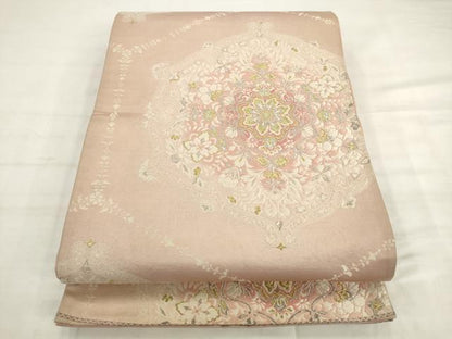 平和屋着物◎六通柄袋帯　唐織　飾花文　金銀糸　正絹　逸品　AABK2454pf