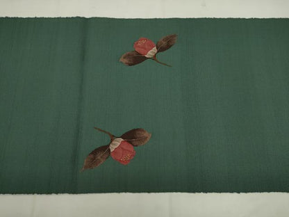 平和屋着物◎八寸名古屋帯　枝花文　金糸　鈴乃屋扱い　正絹　逸品　AABK2469pf