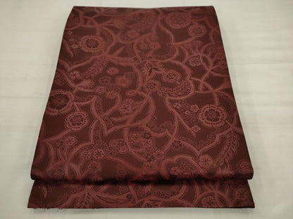 平和屋着物◎六通柄袋帯　枝梅　正絹　逸品　AABK2496pf