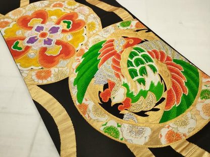 平和屋着物◎六通柄袋帯　唐織　立涌花鳥文　金銀糸　正絹　逸品　AABK2542pf