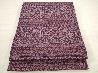 平和屋着物◎全通柄京袋帯　横段花文　正絹　逸品　AABK2555pf