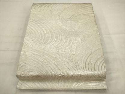 平和屋着物◎佐賀錦　六通柄袋帯　織元いちこし　流水文　銀糸　正絹　逸品　AABK2574pf