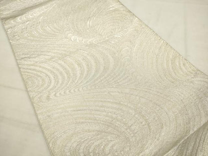 平和屋着物◎佐賀錦　六通柄袋帯　織元いちこし　流水文　銀糸　正絹　逸品　AABK2574pf