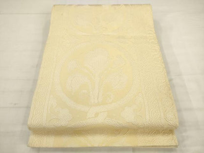 平和屋着物◎六通柄袋帯　草花文　正絹　逸品　AABK2575pf