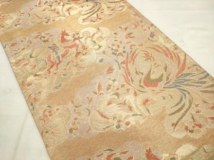平和屋着物◎六通柄袋帯　鳳凰花文　金銀糸　正絹　逸品　AABK2589pf